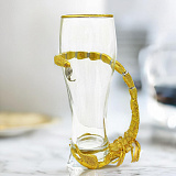 Пивной бокал "Скорпион" в золоте.