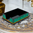 Лоток под бумаги из малахита открытый