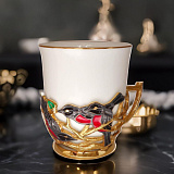 Красивая кофейная чашка "Птички"