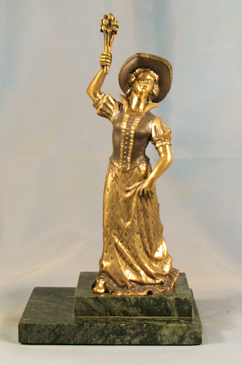 Бронзовая статуэтка "Вдохновение" ( с букетом)