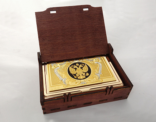 Подарок деловому человеку "Визитница гербовая".Златоуст