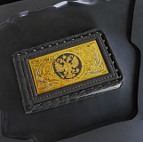 Кожаная визитница "Гербовая". Златоуст