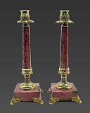 Эксклюзивные подсвечники из родонита и бронзы