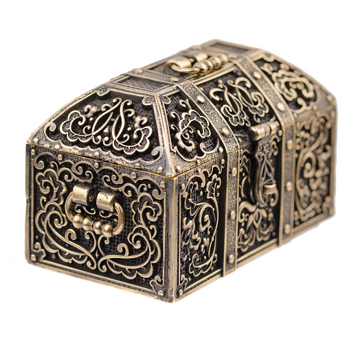 Сундук-шкатулка бронзовый большой