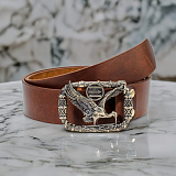 Ремень кожаный с пряжкой "Чертог Бусла"