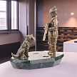 Бронзовая композиция-шарж "Охотник"
