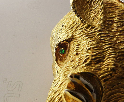 Нож с головой кабана № 2. Златоуст