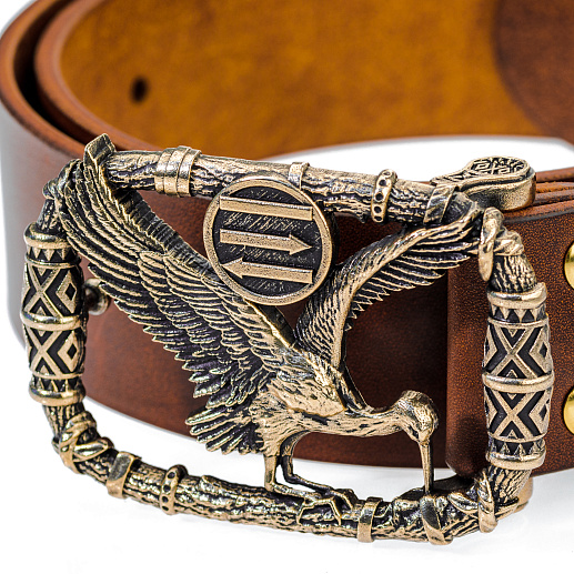 Ремень кожаный с пряжкой "Чертог Бусла"