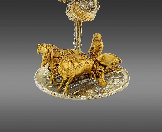 Подарочный бокал для коньяка "Русская тройка"