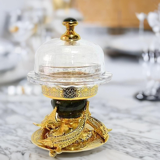 Красивая подарочная икорница. Златоуст