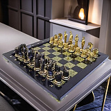 Бронзовые шахматы с доской из змеевика