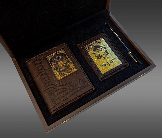 Набор "Ежедневник, авто, pучка". Златоуст