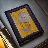 Кожаная обложка для автодокументов"Prado". Златоуст