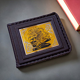 Зажим для денег из натуральной кожи "Орел". Златоуст