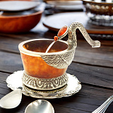 Солонка янтарная из янтаря