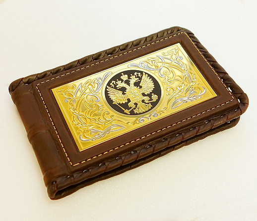 Набор "Автодокументы, визитница кожаная". Златоуст