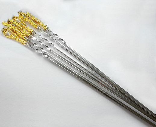 Набор шампуров "Лоза винограда". Позолота