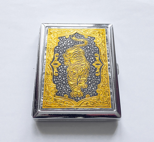 Портсигар "Тигр" на 9 сигарет купить с доставкой Портсигар "Тигр" на 9 сигарет