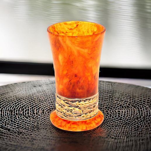 Стопка для водки из камня (янтарь)