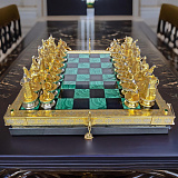 Шахматы ручной работы "Малахит". Златоуст