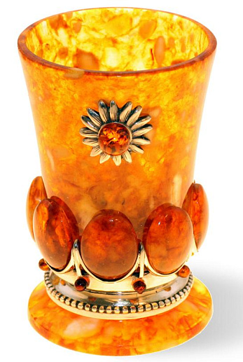 Стопка для водки из камня (янтарь)