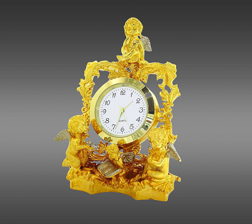 Часы "Ангелочки". Позолоченные