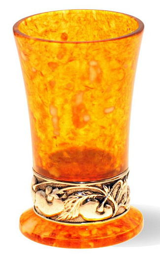 Стопка для водки из камня (янтарь)