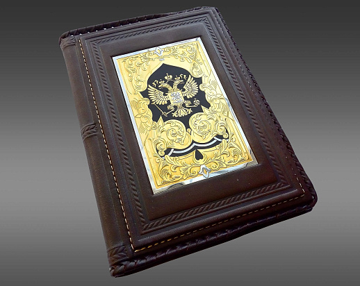 Кожаный ежедневник большой "Гербовый" №2