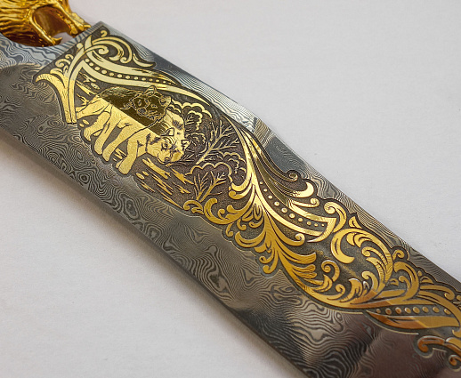 Нож "Бегущий волк". Златоуст купить с доставкой Нож "Бегущий волк". Златоуст