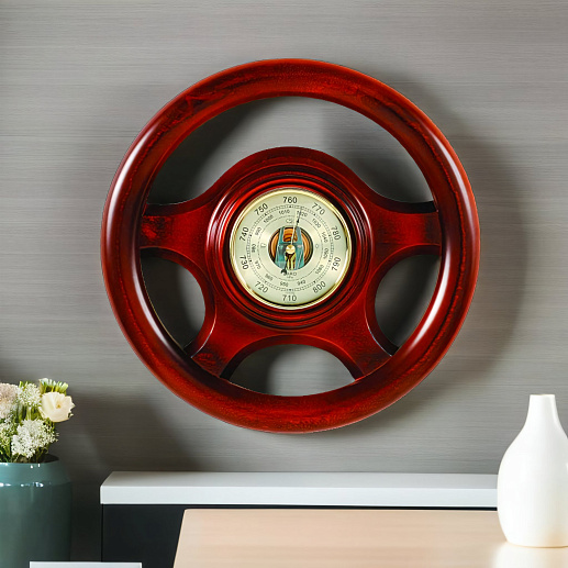 Штурвал сувенирный, барометр купить с доставкой Штурвал сувенирный, барометр