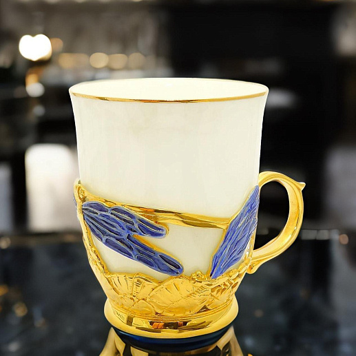 Подарочная кофейная чашка "Стрекоза"