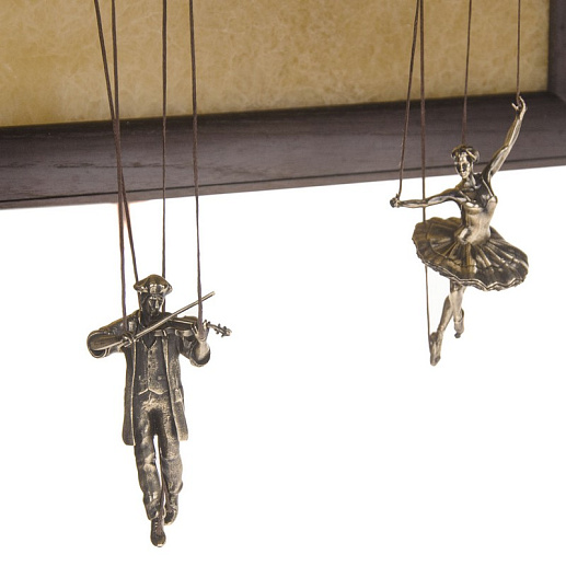 Бронзовая картина "Марионетки"