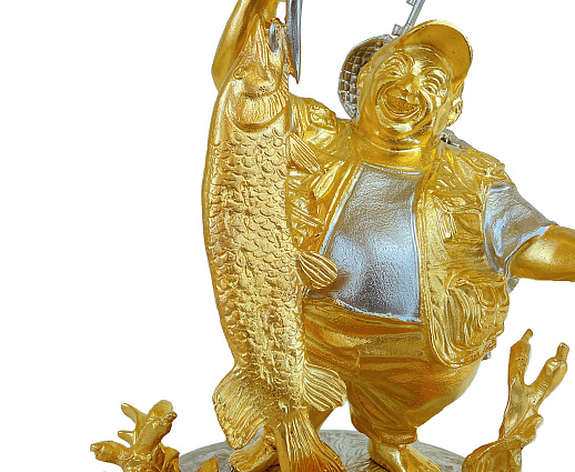 Бронзовая композиция "Рыбак и улов"