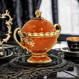 Бонбоньерка (сахарница) "Виноград" из янтаря