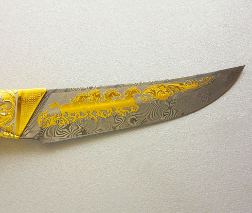 Сувенирный нож "Лошадь". Златоуст