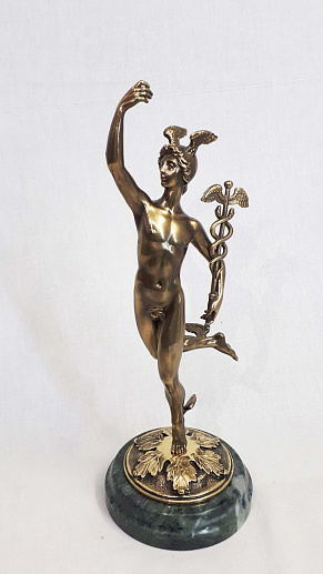 Бронзовая статуэтка "Бог торговли Меркурий (Гермес)"