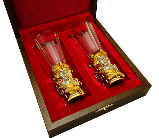 Лафитники "Пират" 2шт. Позолоченные