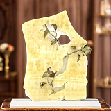 Бронзовая картина на ониксе "Роза(нижняя)"