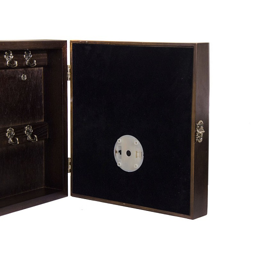 Бронзовая ключница настенная "Пара. Набережная" с подсветкой