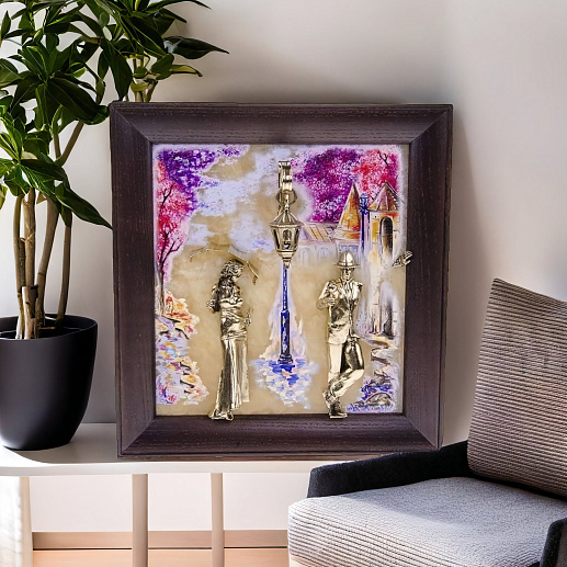 Бронзовая картина "Пара. Весна"