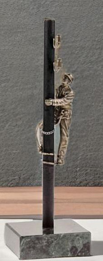 Бронзовая статуэтка "Электрик"