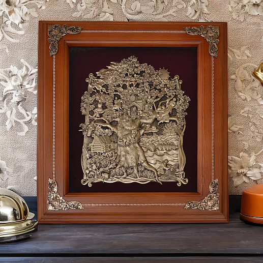 Деревянная ключница настенная "Лукоморье"