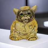 Интерьерная скульптура "Котик в кепке"