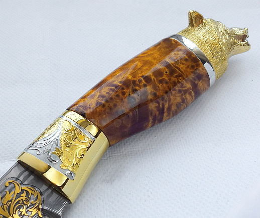 Нож "Волк" №8 /дамаск/. Златоуст