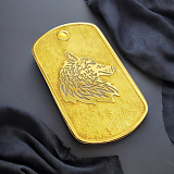 Брелок для мужчины "Волк" № 3. Златоуст