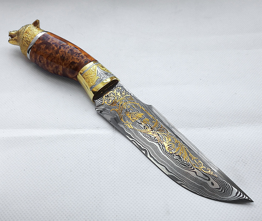Нож "Волк" №8 /дамаск/. Златоуст