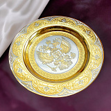 Сувенирная тарелка "Герб России". Златоуст