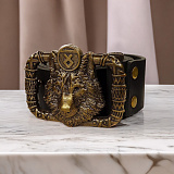 Ремень кожаный "Чертог волка"