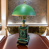 Лампа настольная из малахита "Элегия"