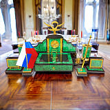 Письменный набор из малахита "Орел". Златоуст